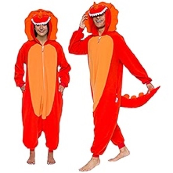 funzies Other - Funzies Adult Triceratops Dinosaur Size Medium Halloween Costume Onesie Pajamas
